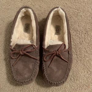Brown UGG moccasins